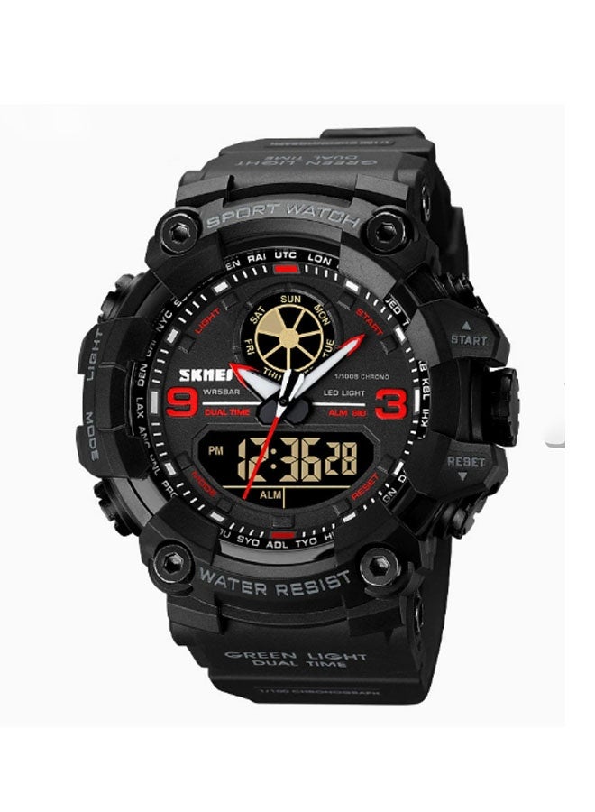 نيوترل ساعة SK-18 الرياضية المقاومة للماء للاستخدام في الهواء الطلق أنيقة وعصرية، مزودة بوظائف المؤقت والمنبه وساعة التوقيت والوظائف المضيئة. للجنسين (ملونة). - Image 1